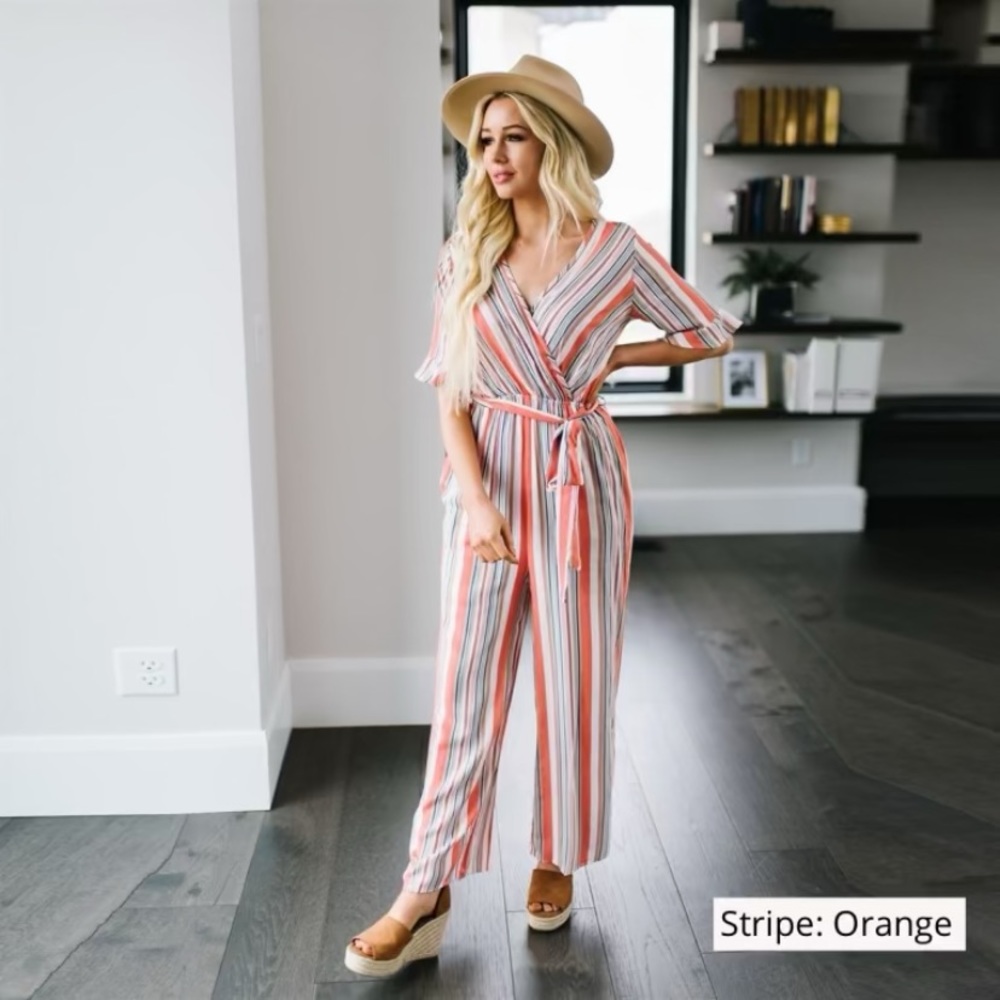 Striped jumpsuit